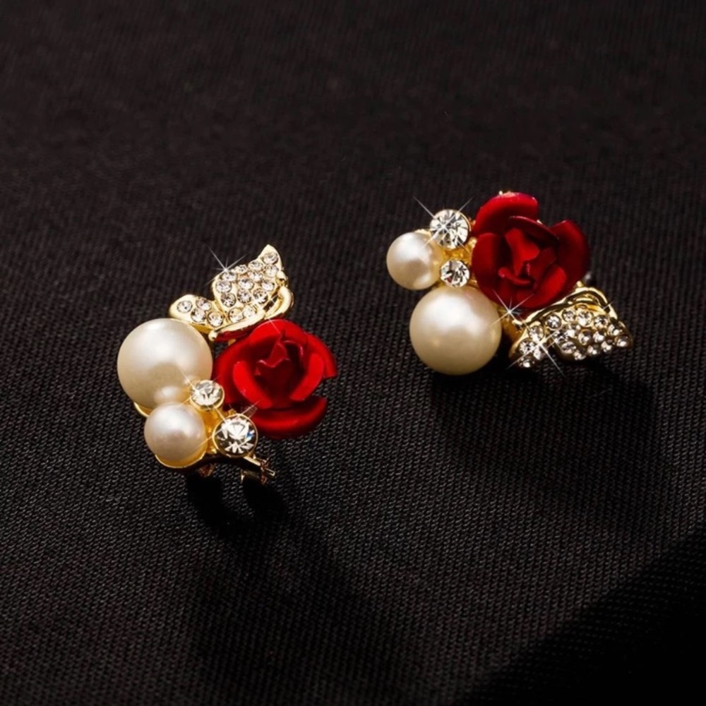 Rose earrings